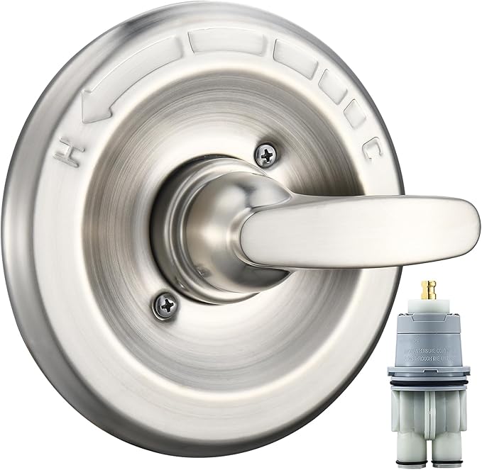 Replacement for Delta Classic 13 Series Single-Function Trim Kit, T13010 Shower Handle, Fit Delta Shower Valve R10000 Series, Brushed Nickel (Cartridge Included)