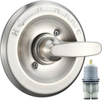 Replacement for Delta Classic 13 Series Single-Function Trim Kit, T13010 Shower Handle, Fit Delta Shower Valve R10000 Series, Brushed Nickel (Cartridge Included)