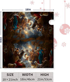 Christmas Nativity Holy Night Mailbox Covers Magnetic 21 X 18 Inch Standard Size Vintage Winter Xmas Nativity Mailbox Wraps Post Letter Box Cover for Outside Garden Yard Decor