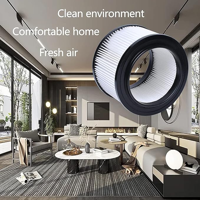 17810 Filter Compatible with Craftsman 4 Gallon Vacuum Filter,9-17810 Wet Dry Vacuum Filter Compatible with Craftsman 4 Gallon Replacement Filter (2 pack)