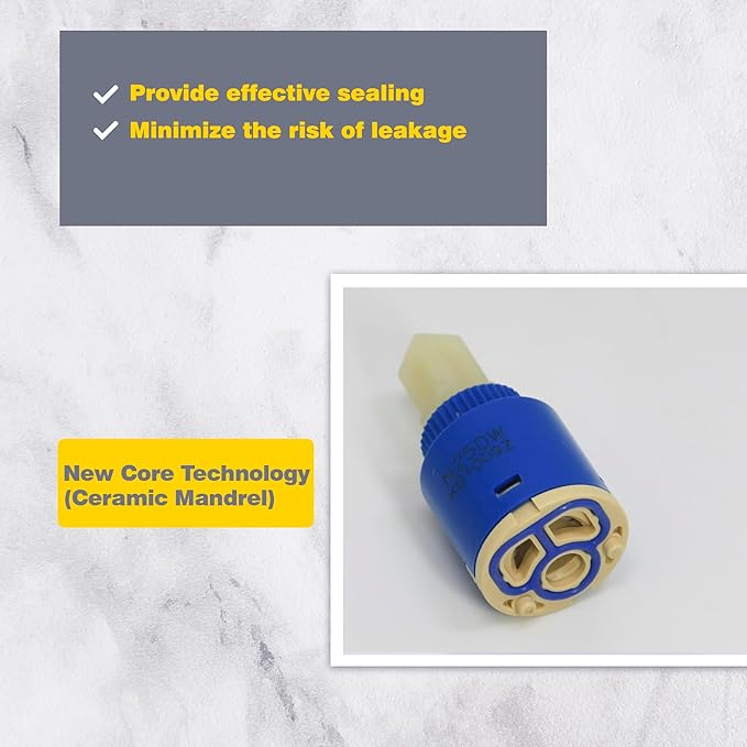 N25DW Faucet Cartridge, Replacement parts for Pfister 974-074 Kohler Kitchen Faucet GP1093674 etc, for Single Handle Faucet Valve Cartridges with 25mm diameter, CUPC Certified, N25DW