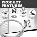 2 Pcs 1/2" Manual Mixing Valve Hot Cold Water Temperature Mixer Thermostatic Mixing Valve for Home and Bathroom Below Deck to Adjust Water Temperature, 4 Braided Faucet Connector Included