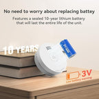 Jemay Smoke Detector 10 Year Battery, Photoelectric Smoke Alarm Fire Detectors with Self-Check & Fault Warning Function, Small Fire Alarm for Home Kitchens, UL217-9th Listed, 3 Packs