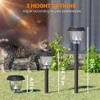 AOSEA LED Solar Lights for Outside,Bright 6 Pack Solar Lights Outdoor IP65 Waterproof,Landscape Lighting,Garden Decorative for Yard,Patio,Walkway,Sidewalk,Driveway,Lawn (Warm)
