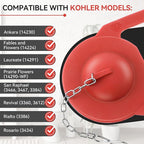 Saillong 4PCs Toilet Flapper Replacement Compatible with Kohler Parts 84995 and 1000490, 2 Inch Rubber Toilet Flapper Replacement with Stainless Chain, Water Conserving