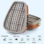 6001 Filter Cartridges Replacement for Gas Respirator,Dust-Proof, Organic Vapor, 2pcs Filter Cartridges + 2pcs Filter Covers+8pcs Filter Cottons, Apply to 6100/6200/7501/7502/6502/6800…