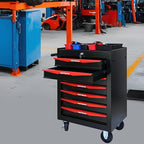 7-Drawer Steel Rolling Tool Cart with Wheels & Handle, Heavy-Duty Tool Chest Storage Cabinet for Garage and Workshop