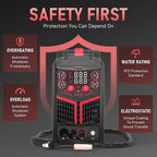 YESWELDER Gas Gasless 160A Multiprocess MIG Welder, Flux Core/MIG/Lift TIG/Stick ARC Welder 4 in 1 Welding Machine, Synergic Control 110V/220V Dual Voltage