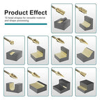 10Pcs 1/4'' Shank Double Cut Burr Set, Carbide Rotary Files Bits for Die Grinder Metal Wood Concrete Plastic Grinding Carving Engraving Drilling Polishing Cutting