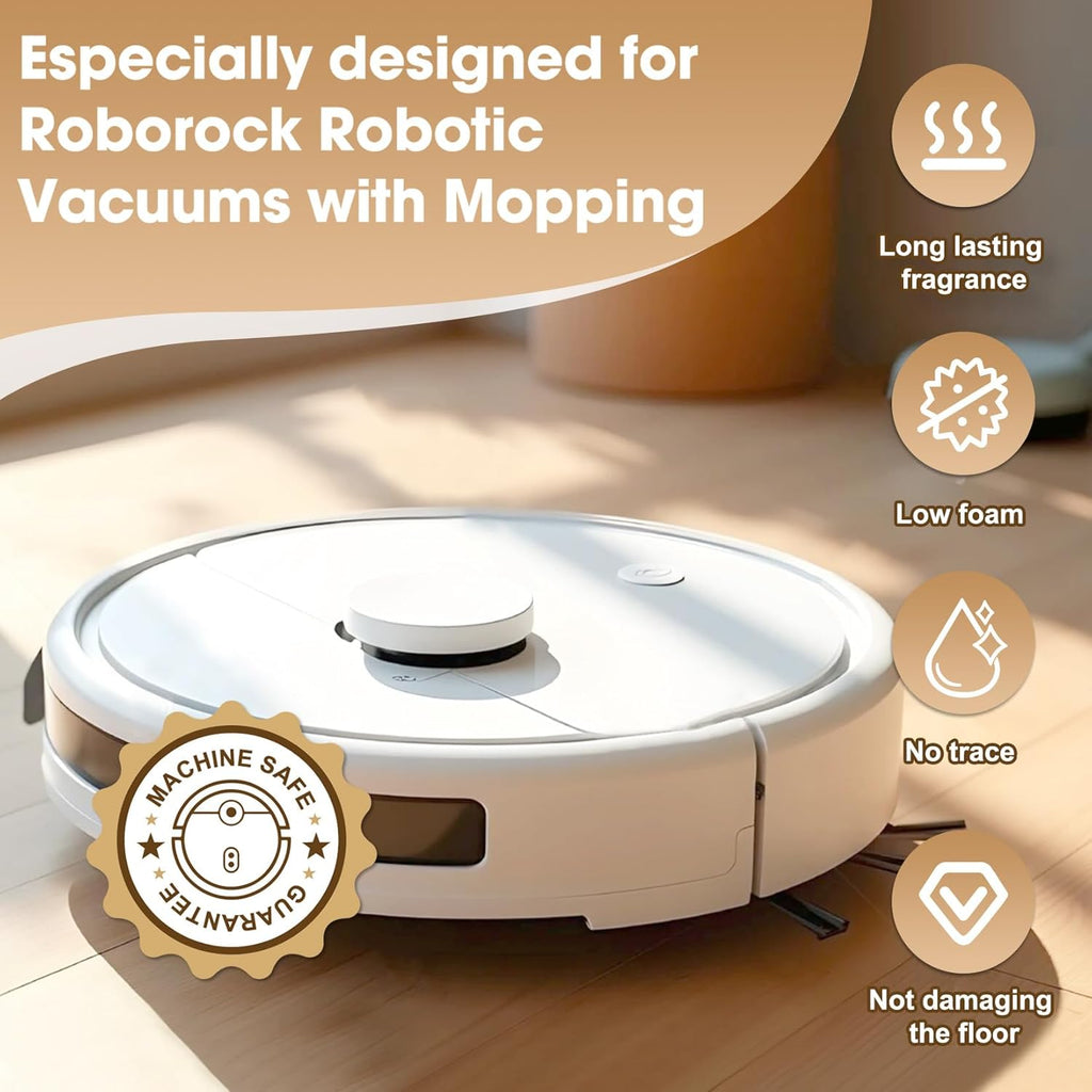 Floor Cleaning Solution, 82 Fl Oz, Compatible with All Roborock Mopping Robots (S7, S8, Qrevo, Q7, Q8 series),Deep Streak Cleans for Multiple Hard Floors, Low-Foam Delivers Clog Free (Fresh fragrance)