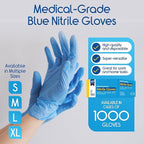 Inspire Nitrile Exam Gloves | The Original Quality Stretch Nitrile Cobalt Blue | 4.5 Gloves Disposable Latex Free Medical EMT