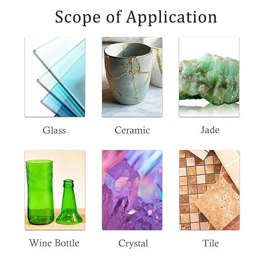 Generic 5Pcs 4 inch Glass Cutting Disc for Angle Grinder 7/8"" (Model 100/115/125),1mm Ultra-Thin Diamond Cutting Saw Blade for Ceramic,Tile,Glass,Jade,Wine Bottles,Crystal