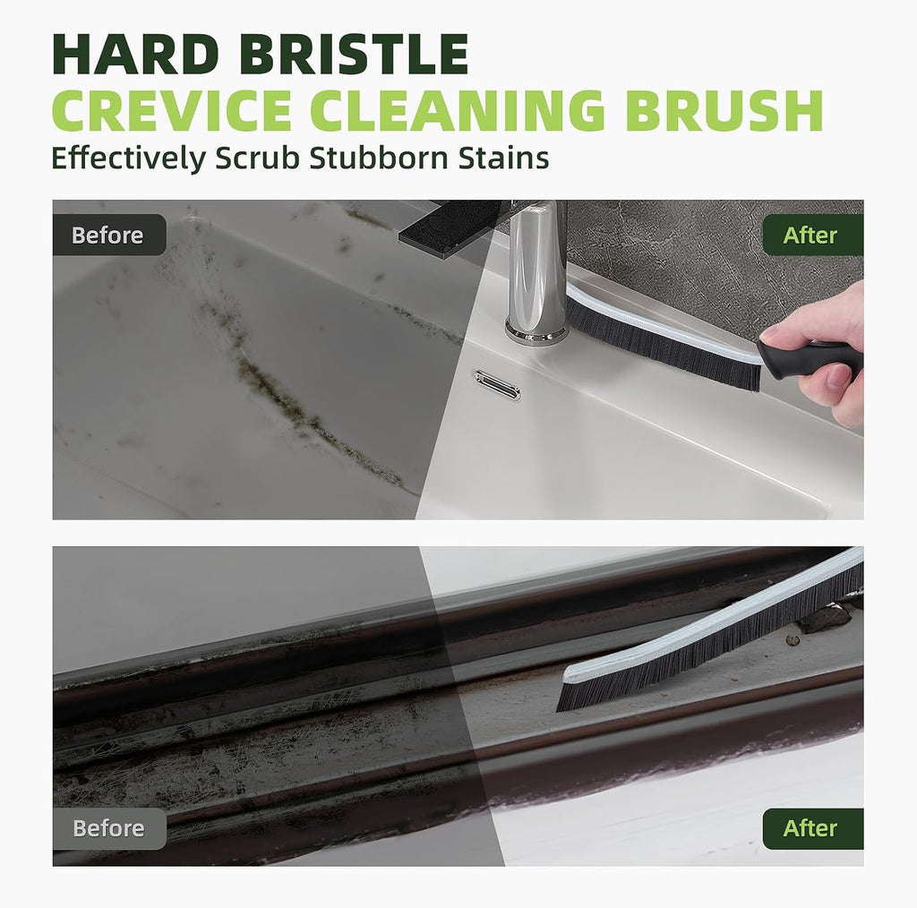 Cleaning Brush - Hard Bristle Crevice Cleaning Brush for Tight Spaces, Gap Scrub Brush, Bathroom Grout Brush, Thin Brush for Household Use, Home Kitchen Toilet Cleaning Supplies