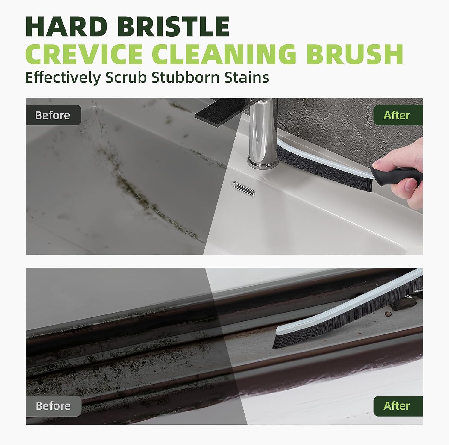 Cleaning Brush - Hard Bristle Crevice Cleaning Brush for Tight Spaces, Gap Scrub Brush, Bathroom Grout Brush, Thin Brush for Household Use, Home Kitchen Toilet Cleaning Supplies