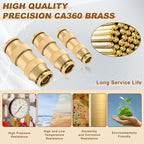 26pcs Quick Connect Brass DOT Air Line Fittings Straight Union 1/4” 3/8” 1/2” Tube Push to Connect Fittings Air Suspension Fittings Straight Air Brake Union Push Lock Pneumatic Air Hose Fitting