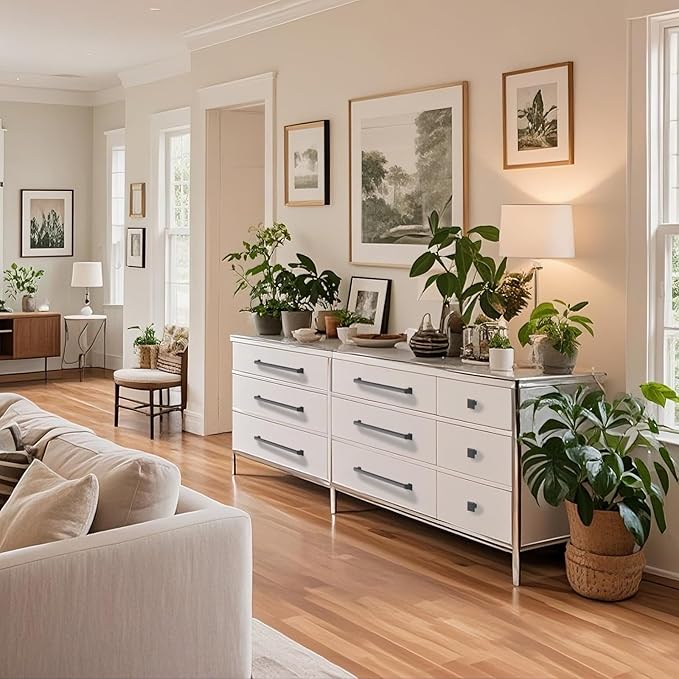 10 Pack 12.6 Inch(320mm) Hole Center Matte Dark Gunmetal Gray Modern Cabinet Pulls Kitchen Cabinet Handles Kitchen Cabinet Hardware Timeless Drawer Pulls for Dresser Cupboard Wardrobe, Gray(12.6x10)