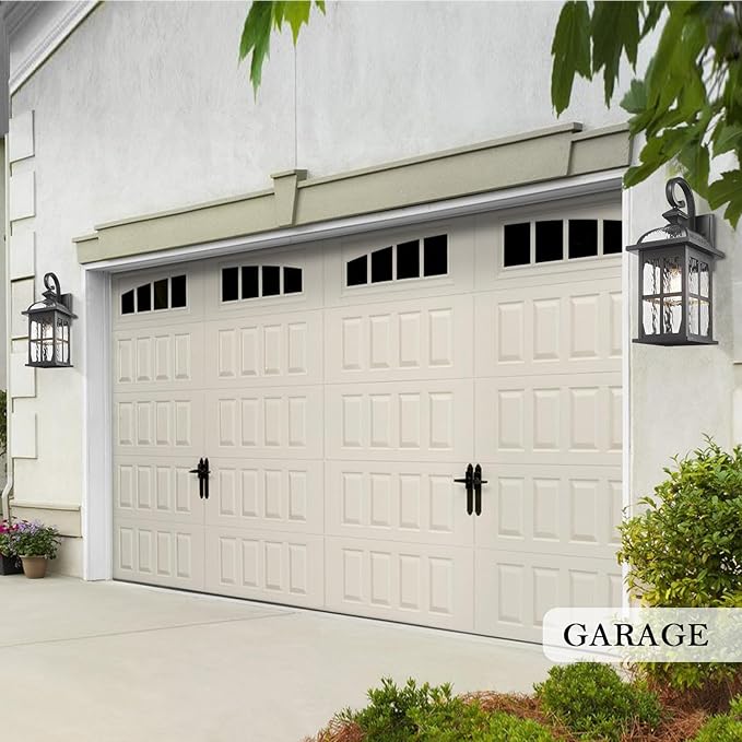 Darkaway Large Outdoor Wall Light, 22inch Exterior Light Fixture with Water Ripple Glass, Aluminum Outside Lights Sconces Exterior Lighting for House Porch Patio Doorway Garage