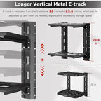 Upgraded Carbon Steel 2-Shelf Racking Kit, 48-22-8480 Compatible with Mil. Waukee Packout Shelf Wall Mount, 80 lbs Load Capacity, Extended 23-inch E-Track, 2-Shelf Compatible Mil. Waukee Packout