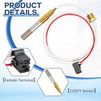 Capoda LP Thermopile Senor Parts for Pilot Burner Kit, Replace Sp20824, Sp20754, Sp21058, Sp20800, Sp21096, Sp20739 Compatible with Ruud and Richmond Water Heaters Pilot Burner Kit Parts