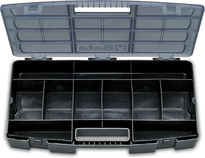 Beta C41H Two-Module Rolling Metal Tool Chest, Detachable Metal Tool Box, Telescopic Handles, Black