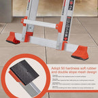 Ladder, A Frame 6 Step Ladder Extension, 22 Ft Anti-Slip Multi Position Ladder, Storage Folding Ladder, 330 lbs Security Load Telescoping Aluminum Ladders for Stairs Home Indoor Outdoor Roof