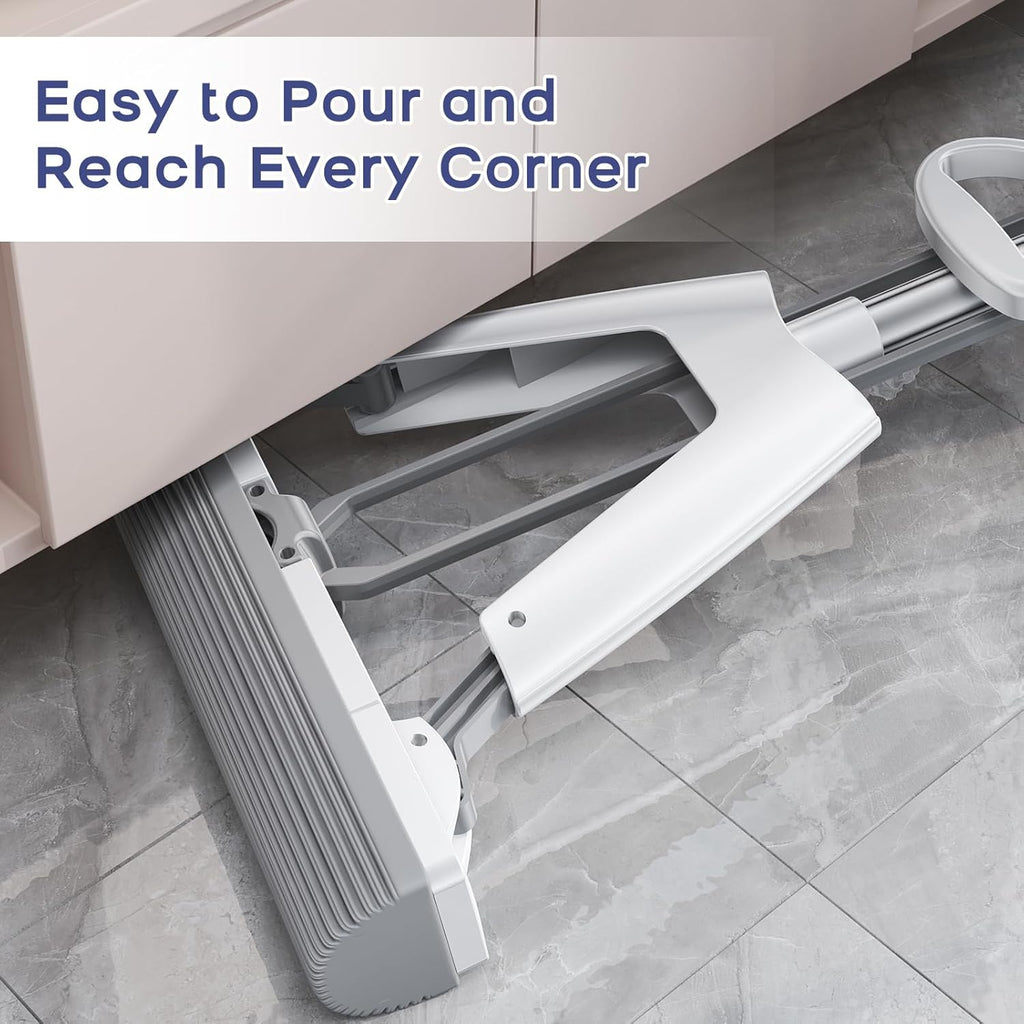 Mop and Bucket with Wringer Set for Home Floor Cleaning, Self Squeezing mini Hand mop with 3 Absorbent Sponge Mop Refills and Adjustable Height