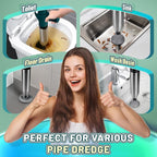 Heavy Duty Toilet Plunger, Drain Clog Remover, High Pressure Air Drain Blaster Real-Time Barometer Plunge Blaster Multi-Drain Unclogger for Toilets, Plungers for Bathroom, Sink, Floor, Kitchen Clogged