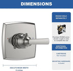 Replacement for D Faucet 14 Series Single-Function Shower Valve Trim Kit, Spot Resist Brushed Nickel Shower Trim Kit Shower Handle T14064-SRBN(Without Cartridge))