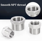 2 Pcs Reducer Hex Bushing, 304 Stainless Steel 1" Male NPT to 3/4" Female NPT（ 1"MNPT - 3/4"FNPT） Pipe Fitting Hex Bushing, Heavy Duty Pipe Fitting Reducer Adapter