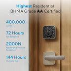 ULTRALOQ Bolt Fingerprint WiFi Smart Lock, Works with Apple Home, Siri, Alexa, 8-in-1 Keyless Entry with Fingerprint ID, App Remote Control, Keypad Deadbolt, BHMA Cert., Easy Install, 10 Mo. Battery