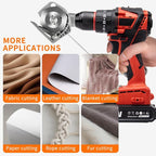 BAUSATZ Rotary Cutter for Fabric & Leather, Handheld Fabric Leather Cutting Tool, Electric Cutter Fabric Cutting Machine Hand Electric Drill