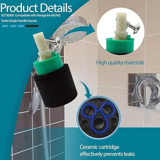 92730000 Kitchen Faucet Cartridge for hansgrohe Replacement Parts, for M3/M2 2IN Single-Hole Valve Cartridge, Kitchen Faucet Parts, for hansgrohe Kitchen Faucet Valve Core, for Hansgrohe Parts