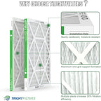 16x20x1 Air Filter 4 Pack, MERV 8 Pleated Dust Defense Air Filters Replacement Air Conditioner HVAC AC Furnace Filter, Durable and Lightweight