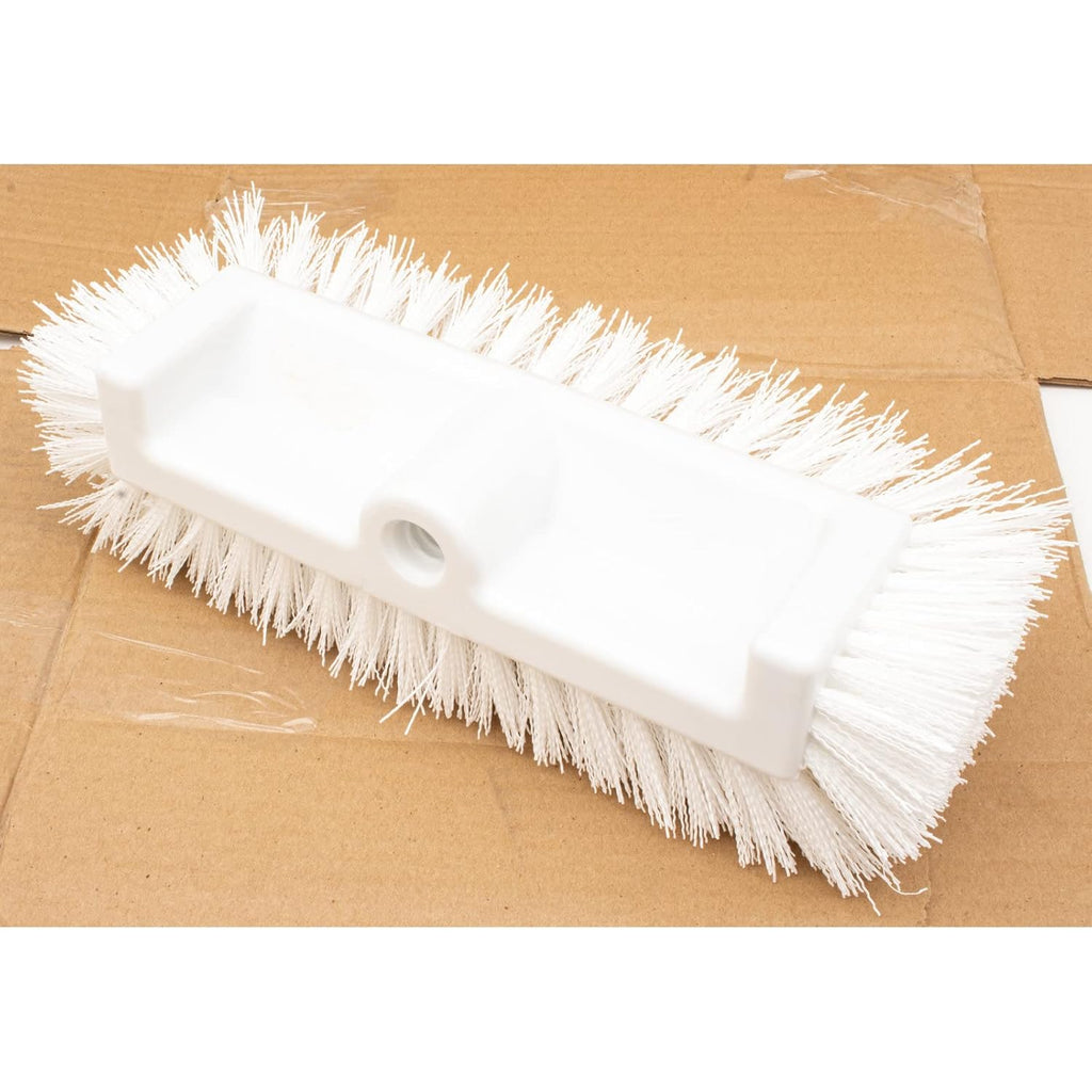 SPARTA Multi-Level Tile Scrub Brush 12" Wide Brush Head, Heavy-Duty Tile Cleaning Brush with End Bristles for Commercial Tiles, Tubs and Floor, Plastic, 12 Inches, White