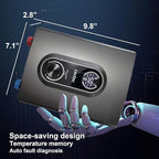 Under Sink Hot Water Heater 3.5kW 120V Hard-wired, LED Digital Display with Knob Control, Multiprotective, IPX4, 30-55℃ On Demand Mini Tankless Electric Water Heater for Kitchen, Bathroom Sink