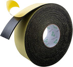ToLanbbt High Density Foam Insulation Tape Adhesive Rubber Strip, Seal, Door Insulation Tape Weatherstrip, Waterproof, HVAC, Pipes, Foam Strips Air Conditioning, Weather Stripping (33Ft x 1/8" x 2")