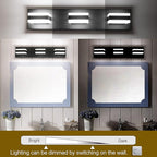 SOLFART Black Bathroom Vanity Light Fixtures Over Mirror LED Dimmable 3 Lights Bath Lighting Restroom Light Modern Vanity Lights for Bathroom Bath Lights