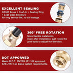 1/4” Quick Push to Connect Fittings Brass Male Straight and Elbow Combination DOT Approved 1/4" Tube OD x 1/8" NPT Thread Air Brake Line Adapter Air Suspension Kit Air Hose Repair Kit 14pcs