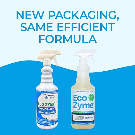 KINZUA ENVIRONMENTAL Eco-Zyme, Enzyme Cleaner Concentrate with Professional Strength, Multipurpose Cleaner Concentrate & Kitchen Degreaser Spray for Floor, Carpet, Concrete, Walls & More, 32 fl oz