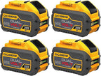 60V Battery 12ah Replacement for Dewalt Batteries 60 Volt DCB606 DCB609 DCB612 4 Pack, Compatible with Dewalt 20V 60V Cordless Power Tools