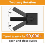 Amerdeco 5 Pack Matte Black Passage Door Handles,Heavy Duty Non-Locking Door Lever for Hall, Closet,Office Area, Shopping Malls AM0021