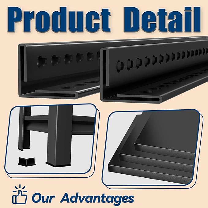 Garage Shelving, 2000LBS Garage Shelving Heavy Duty, Adjustable and Detachable Metal Storage Shelves with Fences, Easy Assembly, Shelves for Warehouse,Basement (32" W*15.7" D*63" H)