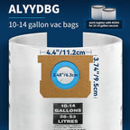 for Shop Vac Bags 10-14 Gallon, Type F 90662 9066200 9066233; Type I 90672 9067200 9067233; VF2005, High Efficiency Disposable Fine Dust Collection Vacuum Filter Bags (5 Pack)