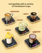 Maestri House Mug Warmer, Electric Coffee Cup Warmer for Desk with 3-Temp Settings,Auto Shut Off, Constant Temperature Heating for Beverage, Milk, Tea and Hot Chocolate at Home & Office (Space Gray)