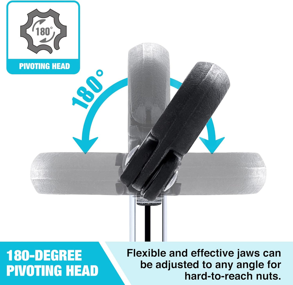 DURATECH 11" Basin Wrench, Sink Wrench, Adjustable Tap Nut Spanner Basin Spanner, Capacity of 3/8" to 1-1/4" for Fixing Back and Union Nuts Under Sink