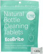 Owala EcoBrite Powerful Cleaning Tablets, Cleans Bottles, Coffee Cups, Pots, Pans, Camping Gear, Pet Bowls, and Much More - 20 pack (Individually Wrapped) Made From Naturally Sourced ingredients