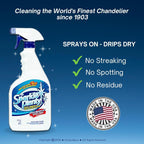 Sparkle Plenty Chandelier Cleaner Drip Dry Spray No Wipe - Dust Remover & Streak Free Glass Cleaner Spray for Crystal Chandelier & Window Screen - Versatile Household Cleaning Supplies (32 oz, 2 Pack)