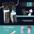 Frizzlife DW10 Under Sink Water Filter System, NSF/ANSI 53&42 Certified Elements, Reduces 99.99% Lead, Chlorine, Fluoride, Bad Taste & Odor, Direct Connect 2-Stage Water Filter, 0.5 Micron, USA Tech