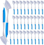 Hsei 30 Pcs Blue Kitchen Scrub Dish Brush Bulk with 11 Inch Handle Cleaning Dish Scrubber with Stiff Bristles Washing Scrub Brushes for Housekeeping for Pots and Pans, Kitchen Sink