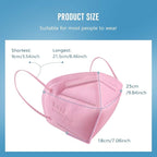 WWDOLL KN95 Face Mask 50 Pack, 5-Layers Breathable KN95 Masks, Pink
